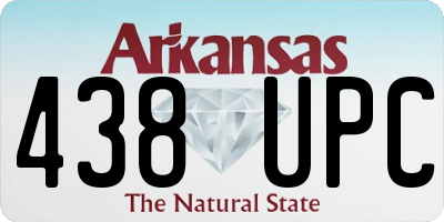 AR license plate 438UPC