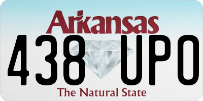AR license plate 438UPO