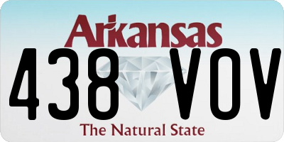 AR license plate 438VOV