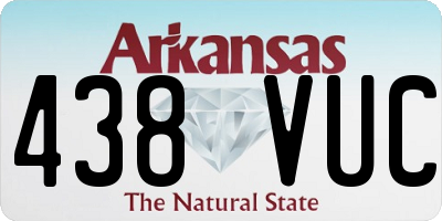 AR license plate 438VUC