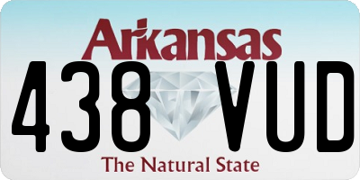 AR license plate 438VUD