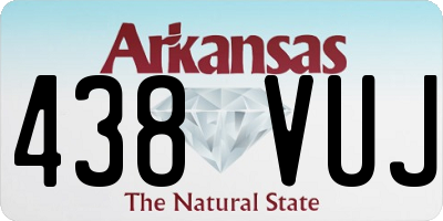 AR license plate 438VUJ