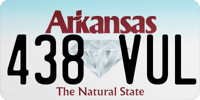 AR license plate 438VUL