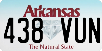 AR license plate 438VUN