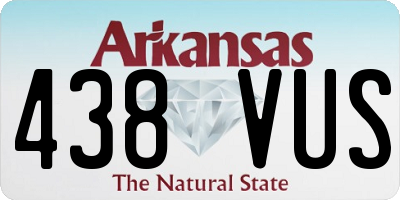 AR license plate 438VUS