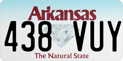 AR license plate 438VUY