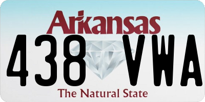 AR license plate 438VWA