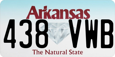 AR license plate 438VWB
