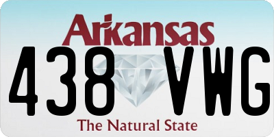 AR license plate 438VWG