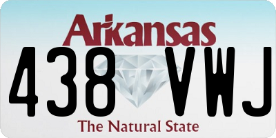 AR license plate 438VWJ