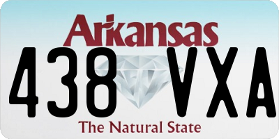AR license plate 438VXA
