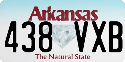 AR license plate 438VXB