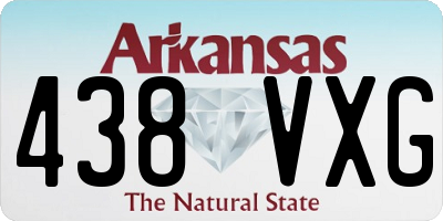 AR license plate 438VXG
