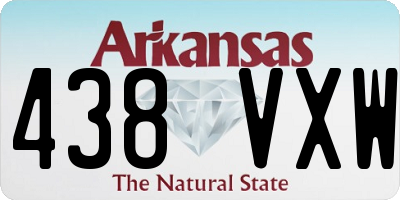 AR license plate 438VXW
