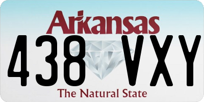 AR license plate 438VXY