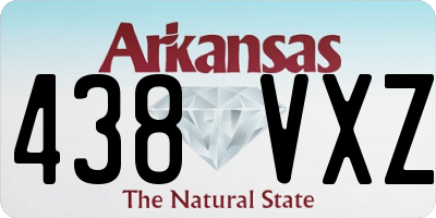 AR license plate 438VXZ