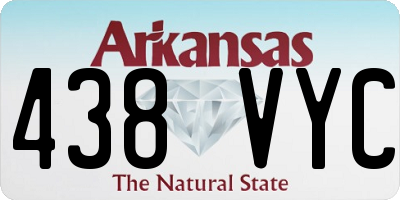 AR license plate 438VYC
