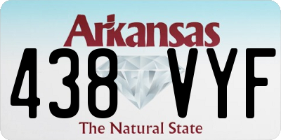 AR license plate 438VYF