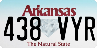AR license plate 438VYR