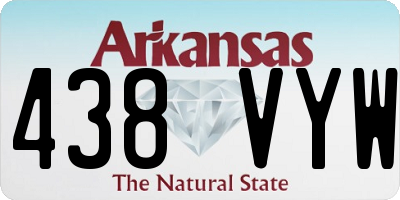 AR license plate 438VYW
