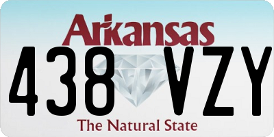 AR license plate 438VZY
