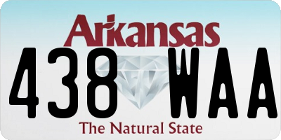 AR license plate 438WAA