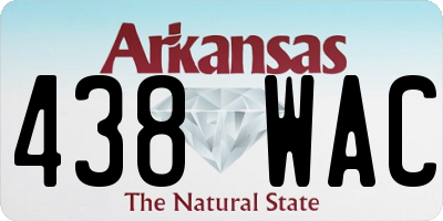 AR license plate 438WAC