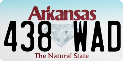 AR license plate 438WAD