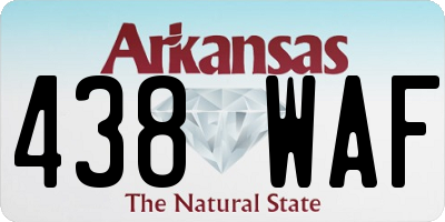 AR license plate 438WAF