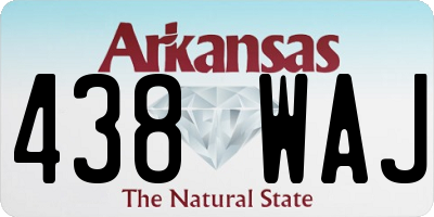 AR license plate 438WAJ