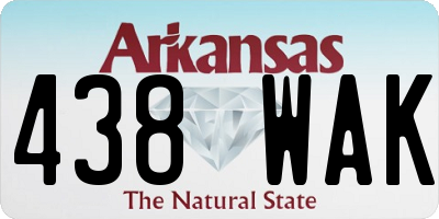 AR license plate 438WAK