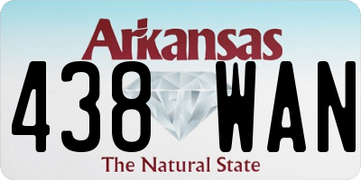 AR license plate 438WAN