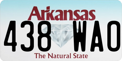 AR license plate 438WAO