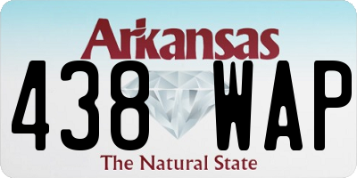 AR license plate 438WAP