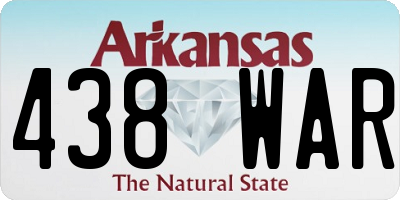 AR license plate 438WAR