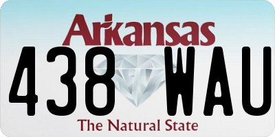 AR license plate 438WAU