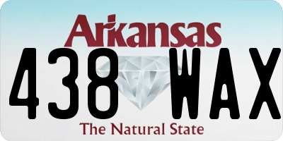 AR license plate 438WAX