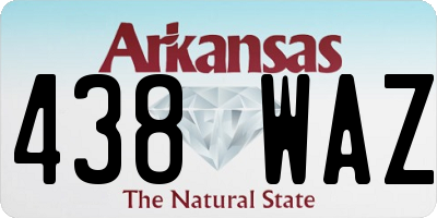 AR license plate 438WAZ