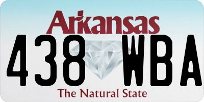 AR license plate 438WBA