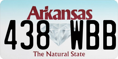 AR license plate 438WBB