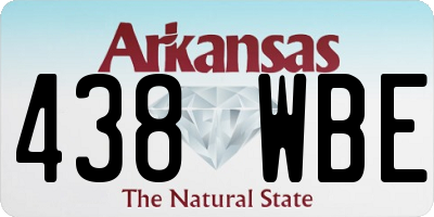 AR license plate 438WBE