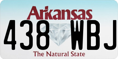 AR license plate 438WBJ