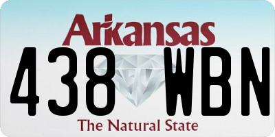 AR license plate 438WBN