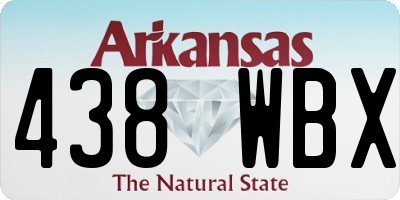 AR license plate 438WBX