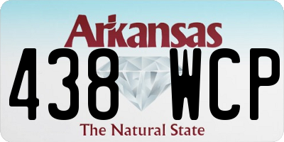 AR license plate 438WCP