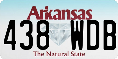 AR license plate 438WDB