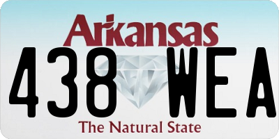 AR license plate 438WEA