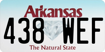 AR license plate 438WEF
