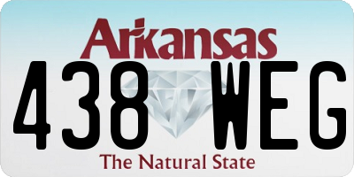 AR license plate 438WEG