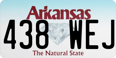 AR license plate 438WEJ